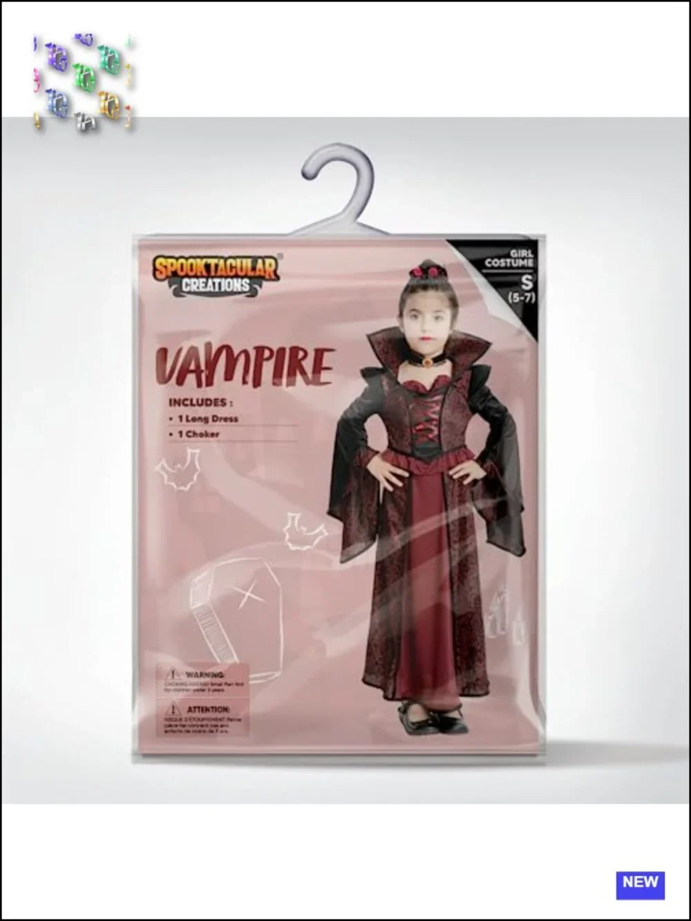 Girls Halloween Vampire Costume Dress - Polyester Renaissance Medieval Cosplay